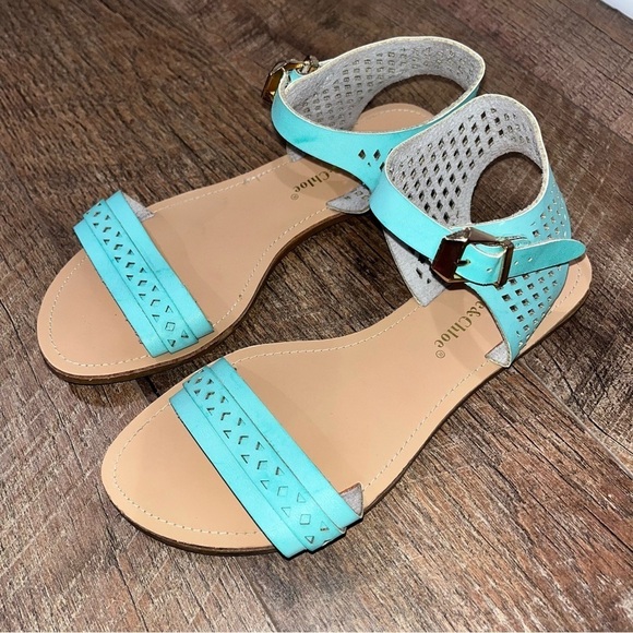 ModCloth x Chase & Chloe Aqua Sandals - Picture 13 of 15